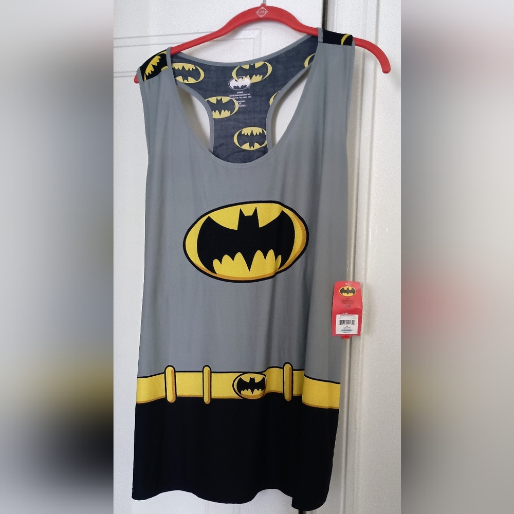 Women's Superhero Logo Pajama Set - Gray and Yellow